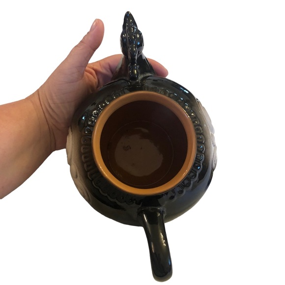 Rooster Shaped Glazed Pottery Tea Pot - Picture 6 of 9